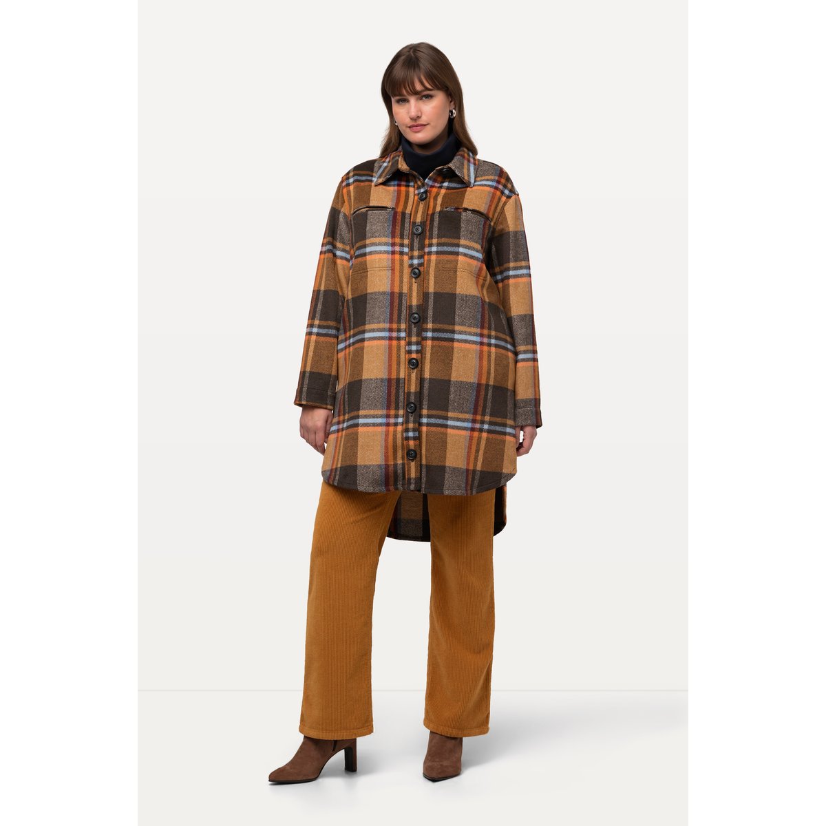 Surchemise oversize à manches longues bleu clair, ULLA POPKEN