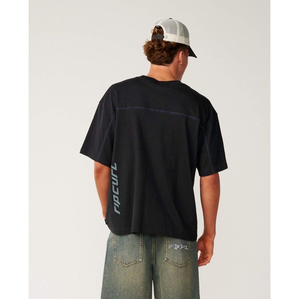 T-shirt Archive Thrashed PANEL noir, RIP CURL