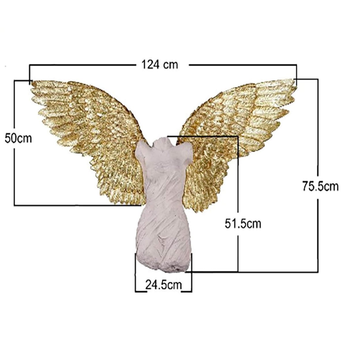 Déco murale buste homme ailes couleur unique, KARE DESIGN