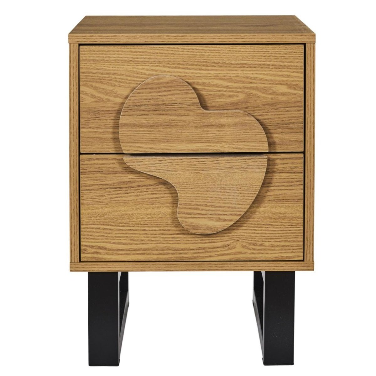 Table de chevet 2 tiroirs beige, DECORATIE