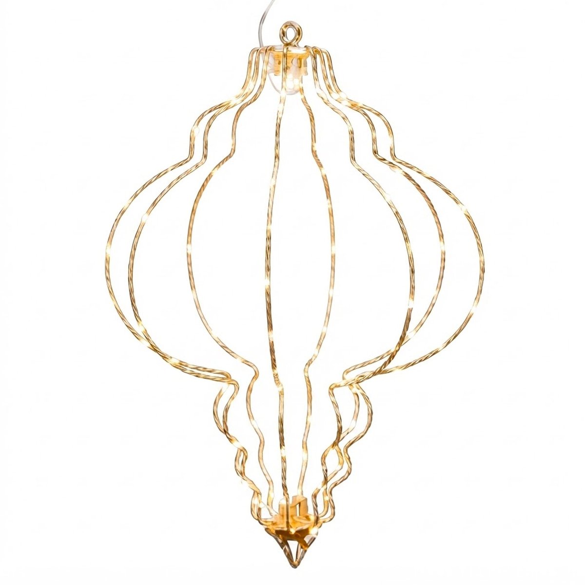 Décoration de Noël extérieure lumineuse LED 30x30x44cm blanc, WADIGA