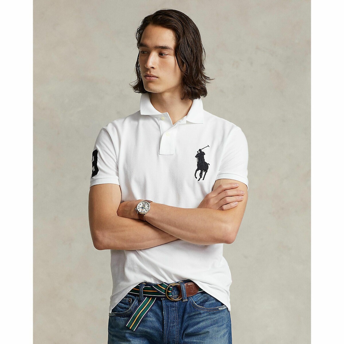 Polo manches courtes message blanc, POLO RALPH LAUREN
