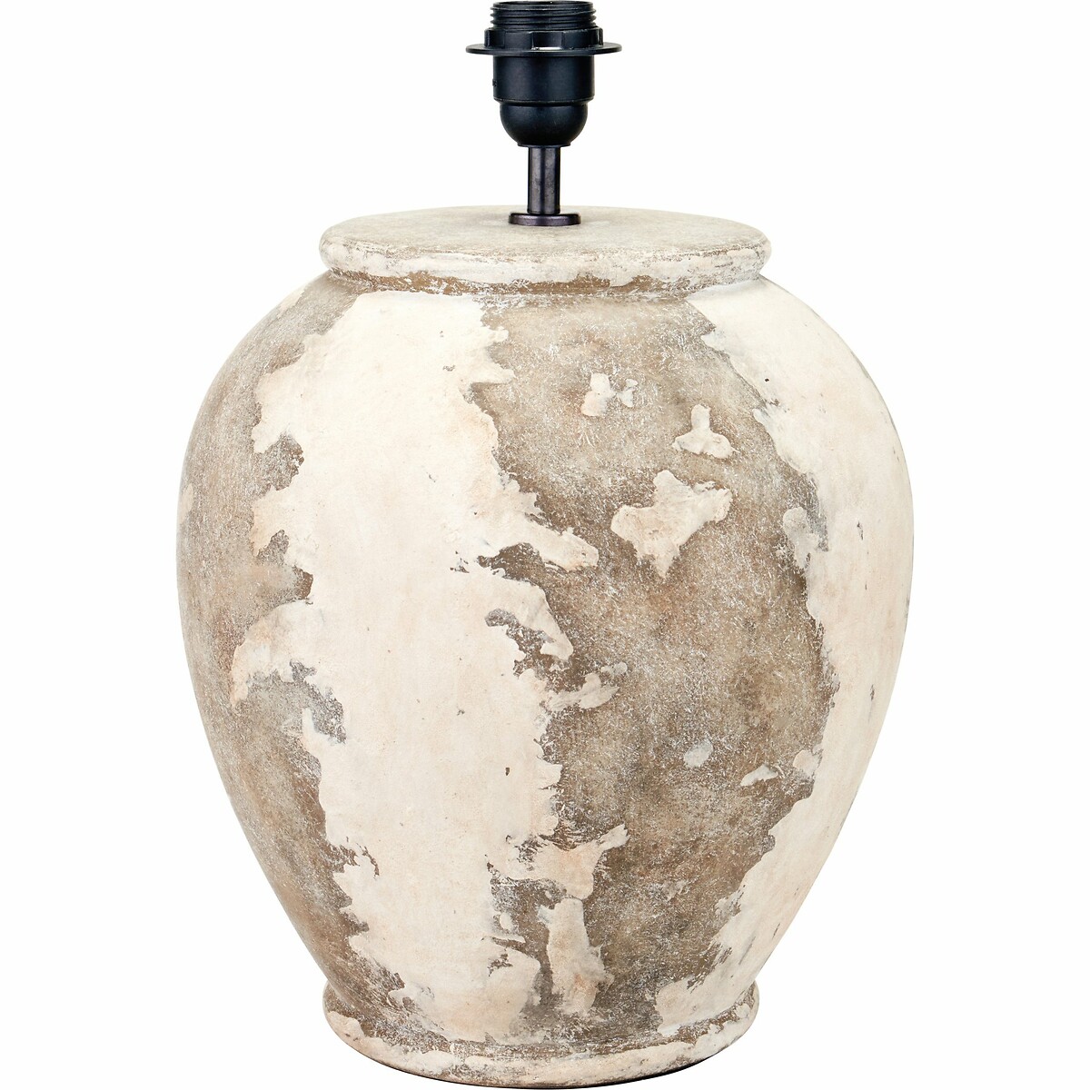 Lulu Tall Antique Finish Stoneware Table Lamp Base brown , ÉDITÉ