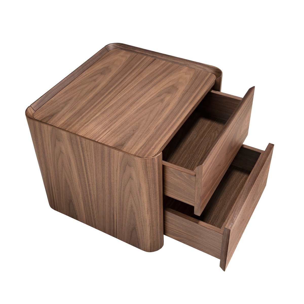 Table de chevet en noyer avec éclairage walnut, ANGEL CERDA