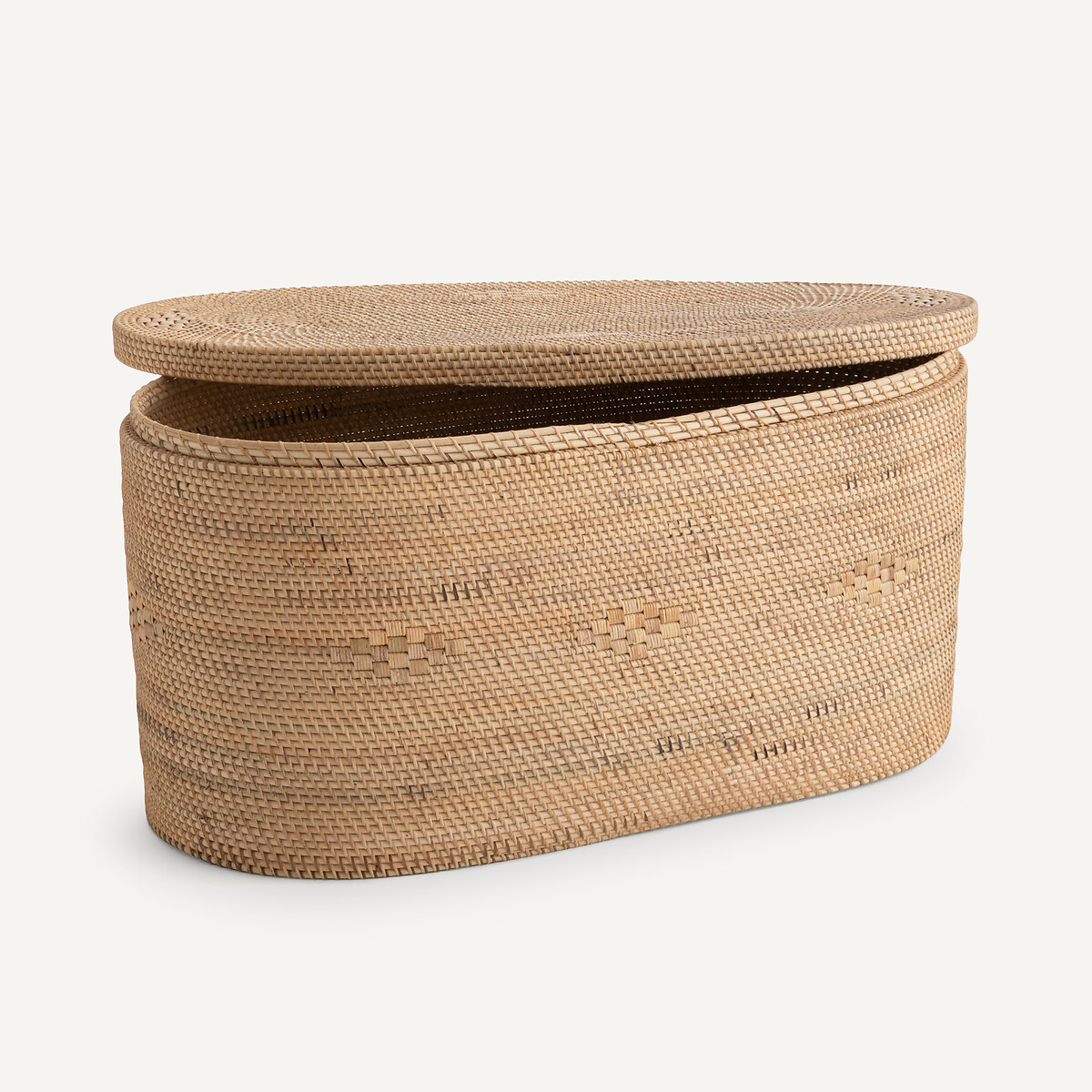Coffre ovale, rotin tressé, Pantos naturel, AM.PM