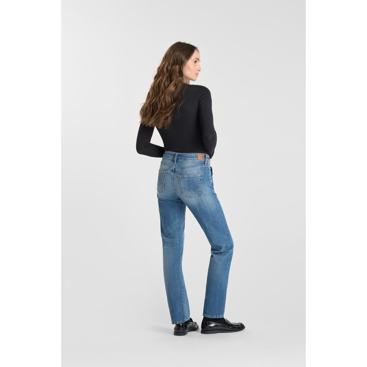 Jeans droite , 7/8ème blue, LE TEMPS DES CERISES