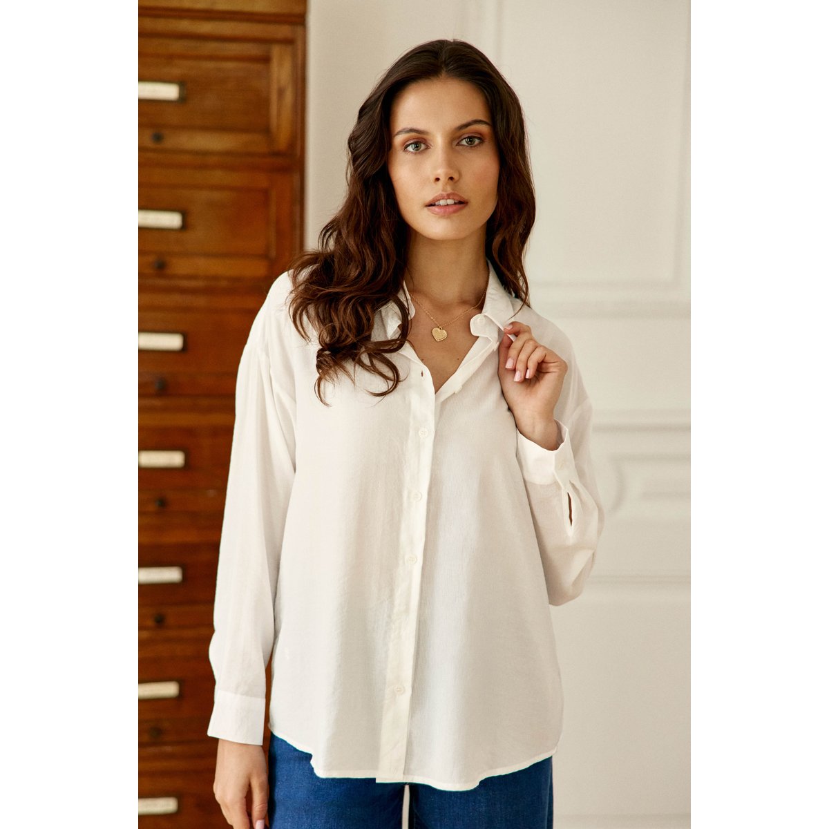Chemise uni CLONYA 11-ecru, LA PETITE ETOILE