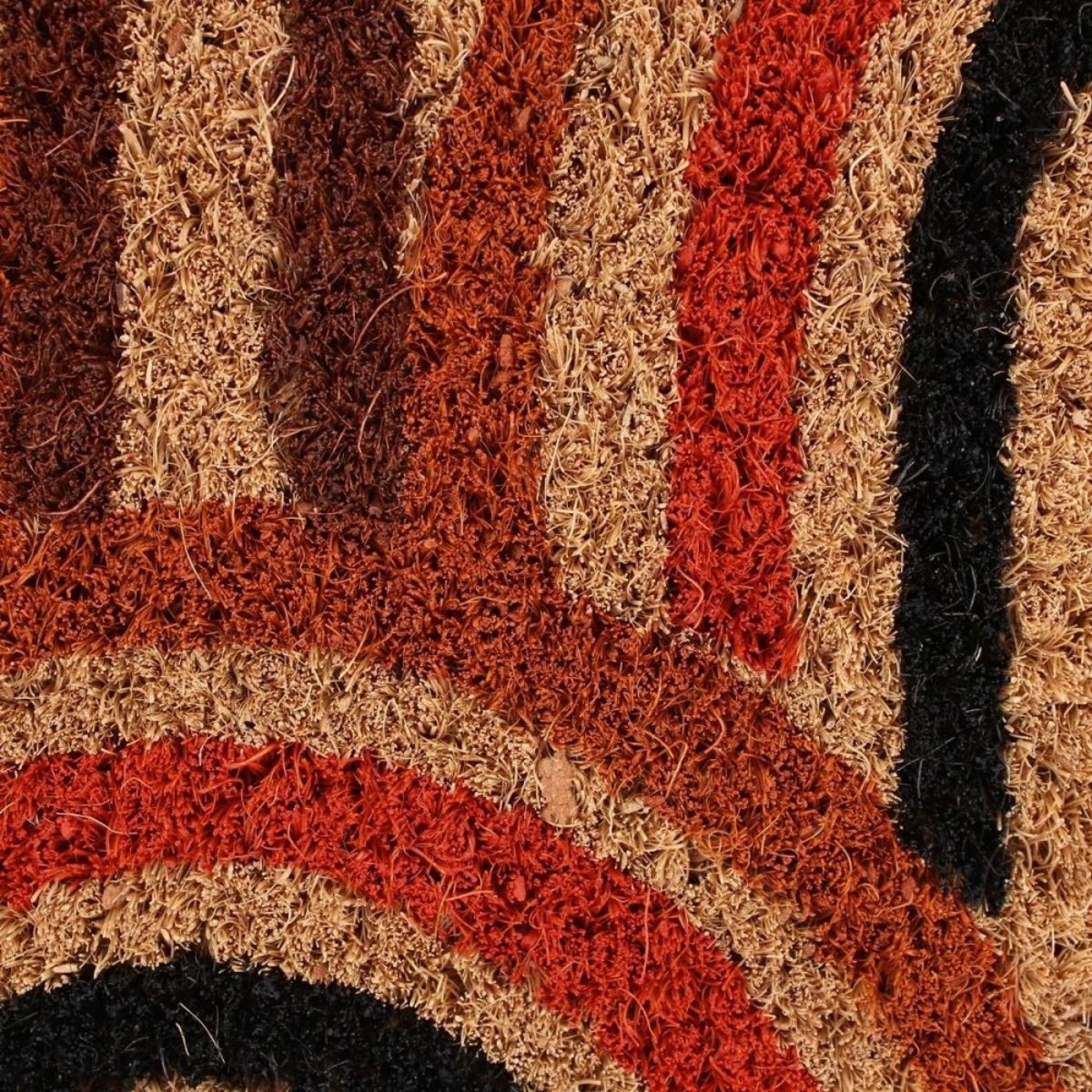 Paillasson coco motifs arches 40x60cm rouge, ORNAMI