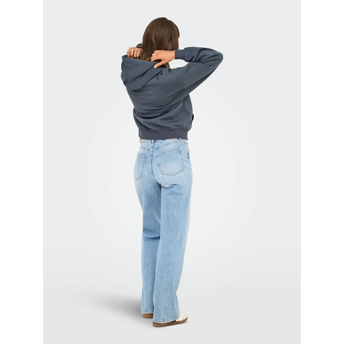 Sweat à capuche bleu foncé denim, ONLY