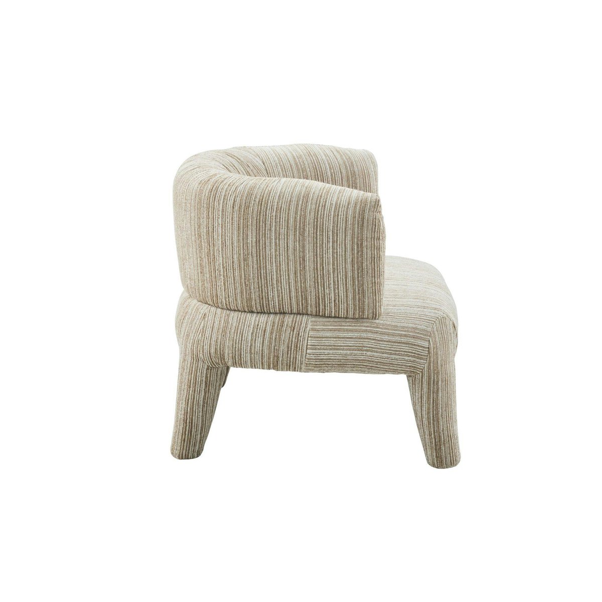 Fauteuil de salon design à rayures CORTINA marron, PIER IMPORT