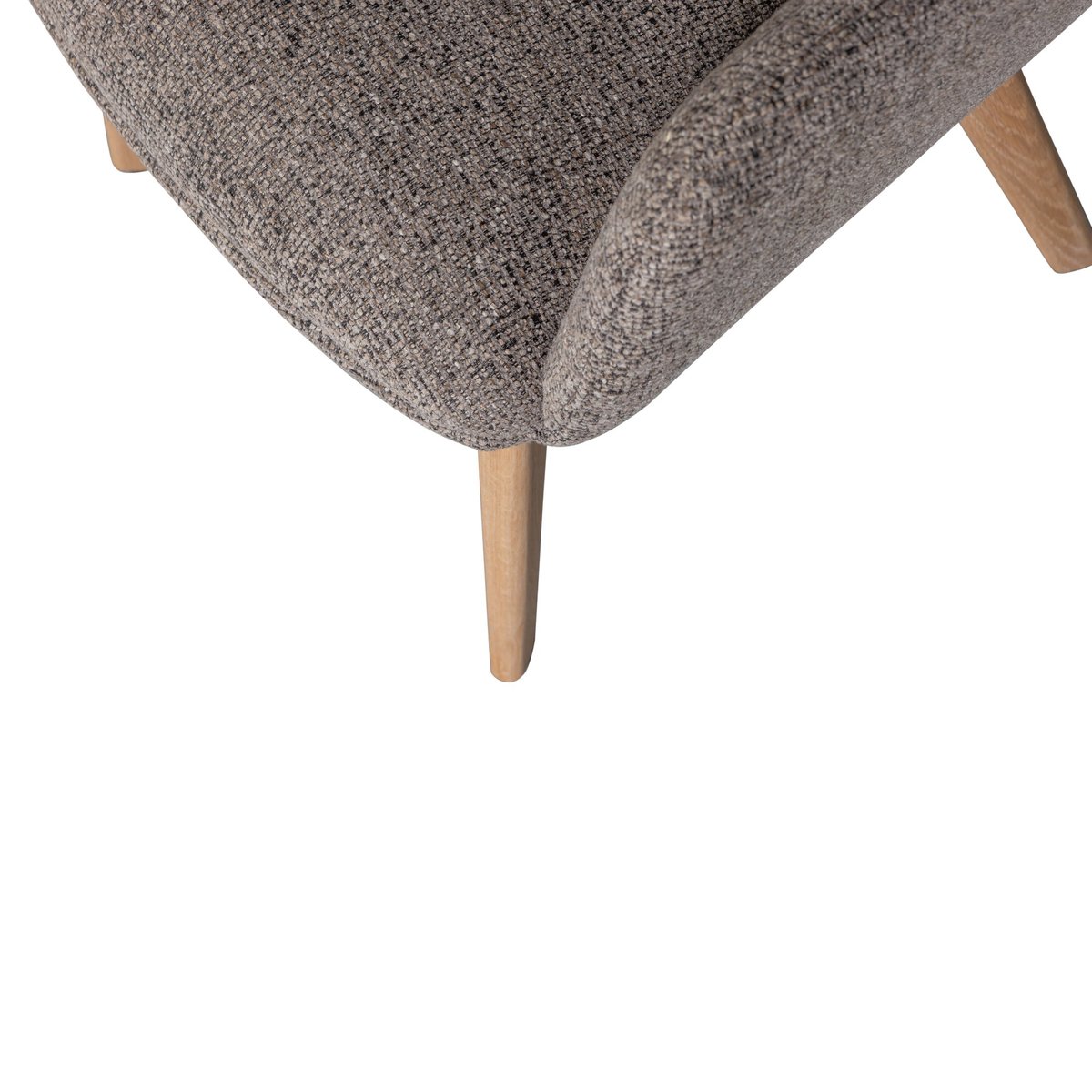 Lot de 2 chaises de table en polyester MURAT marron taupe, WOOOD