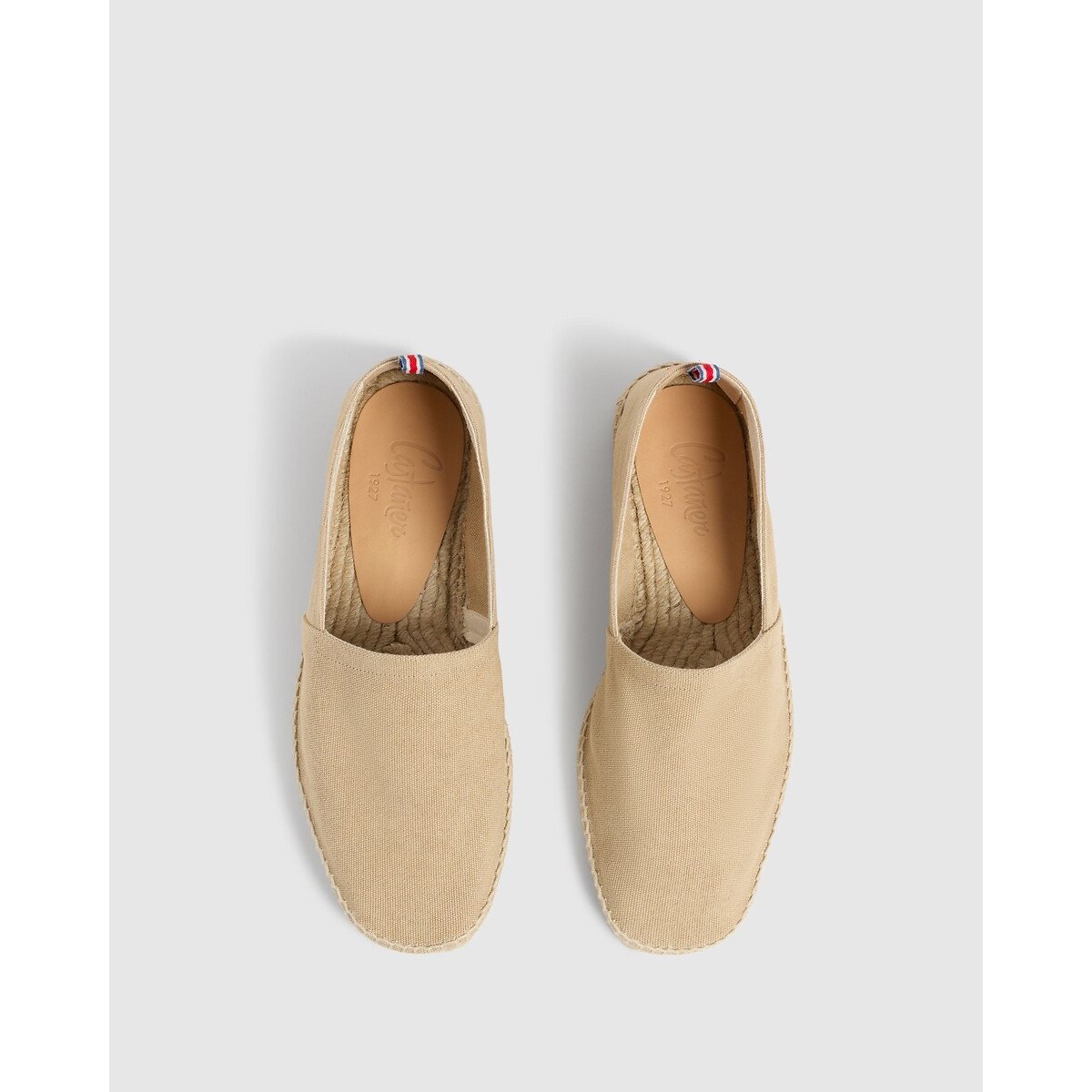 Espadrilles en coton beige, CASTANER