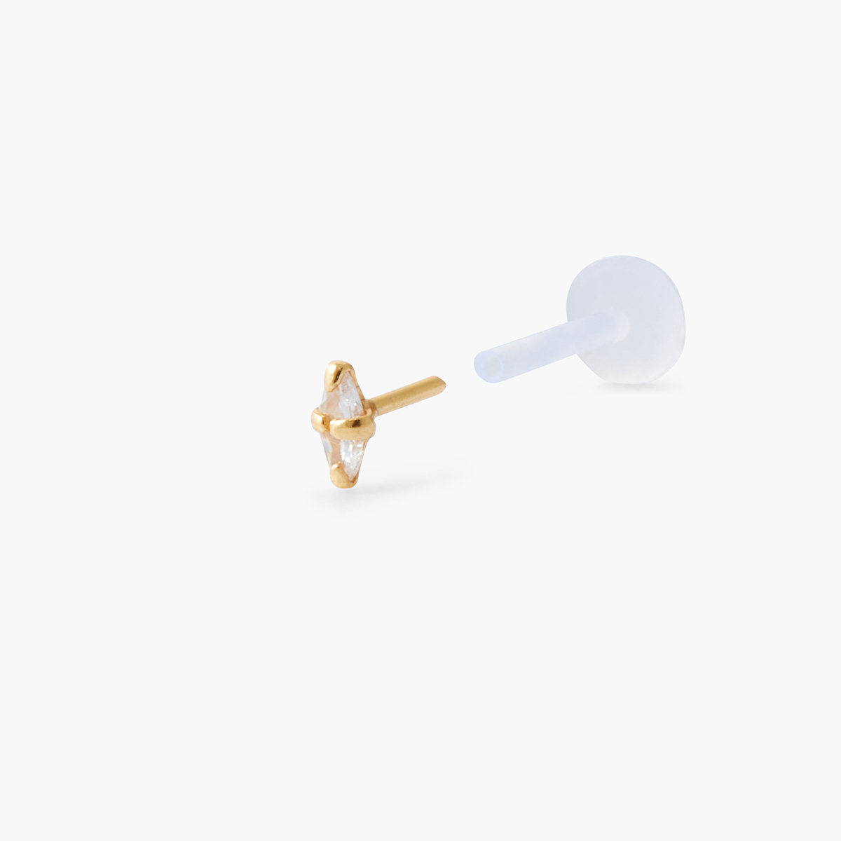 Piercing stud helix/tragus strass de zirconium doré, BALABOOSTE