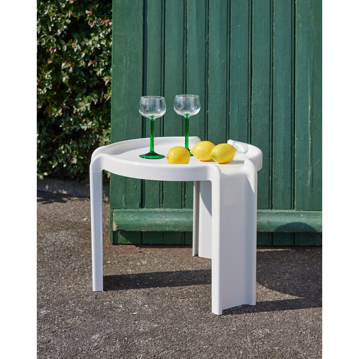 Table basse design blanche Donna N°1088 - Bon état blanc, DEBONGOUT