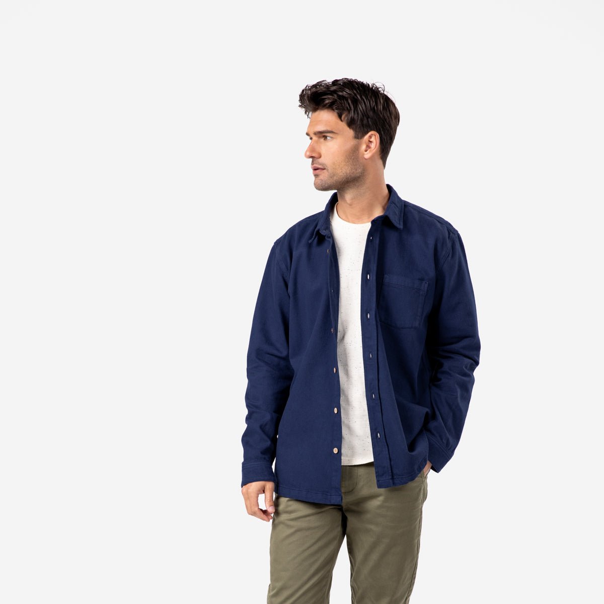 Surchemise en denim marine, BILLYBELT