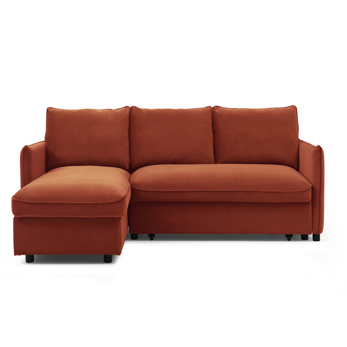 Beatrice Velvet Corner Sofa Bed orange, ÉDITÉ