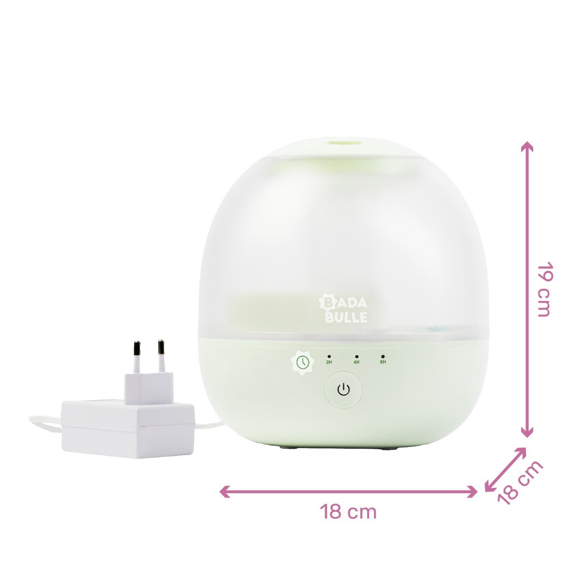 Humidificateur Veilleuse Bubble vert clair, BADABULLE