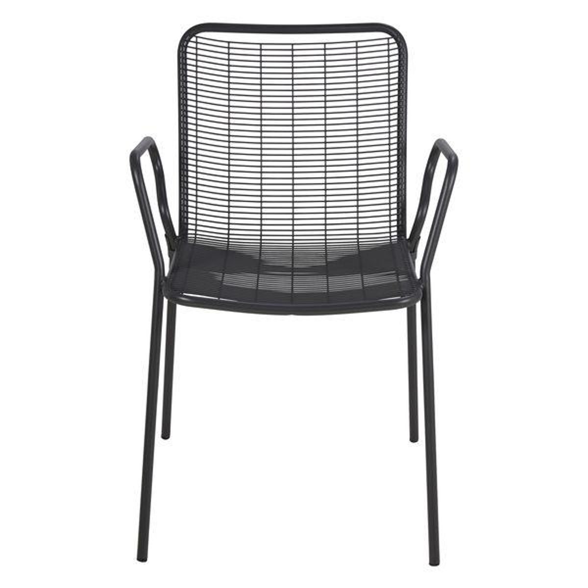 Fauteuil repas outdoor métal anthracite, ZAGO