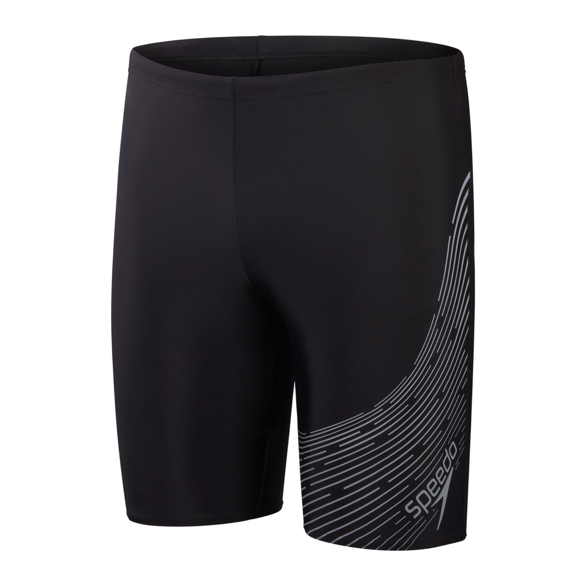 Jammer de natation à taille élastiquée motif/style lignes MEDLEY noir, SPEEDO