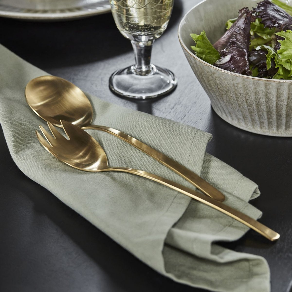 Couverts à salade Golden doré, HOUSE DOCTOR