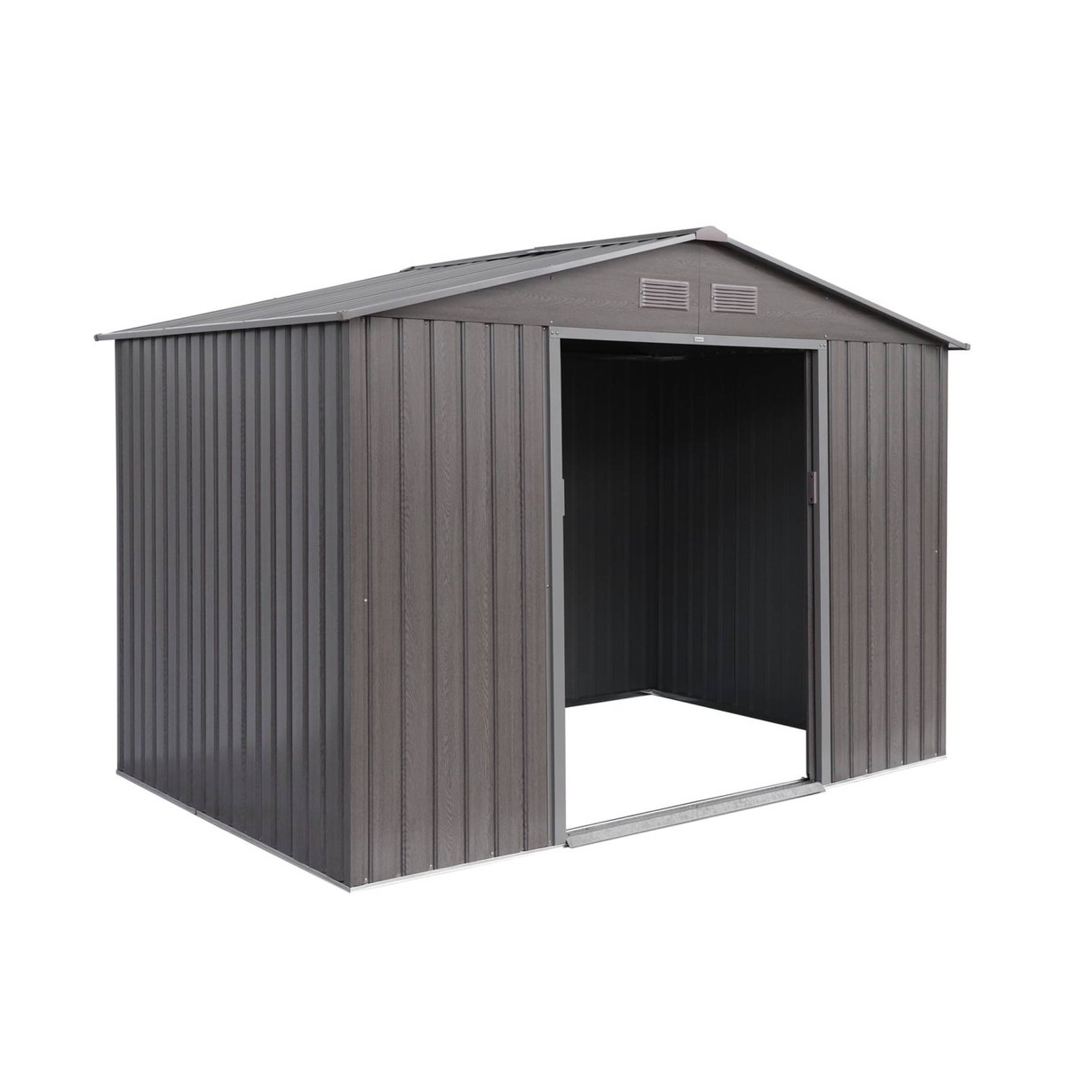 Abri de jardin métal 5,29m² avec kit d'ancrage FERRAIN vert et blanc, SWEEEK