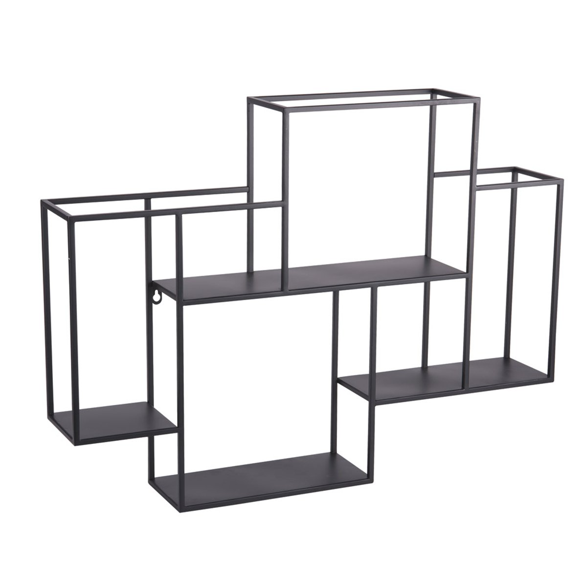 Étagère murale métal rectangle 75x55 cm noir, TABLE PASSION