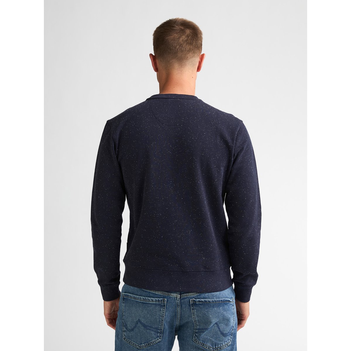 Sweat col rond chiné rosewood bleu royal navy, PETROL INDUSTRIES