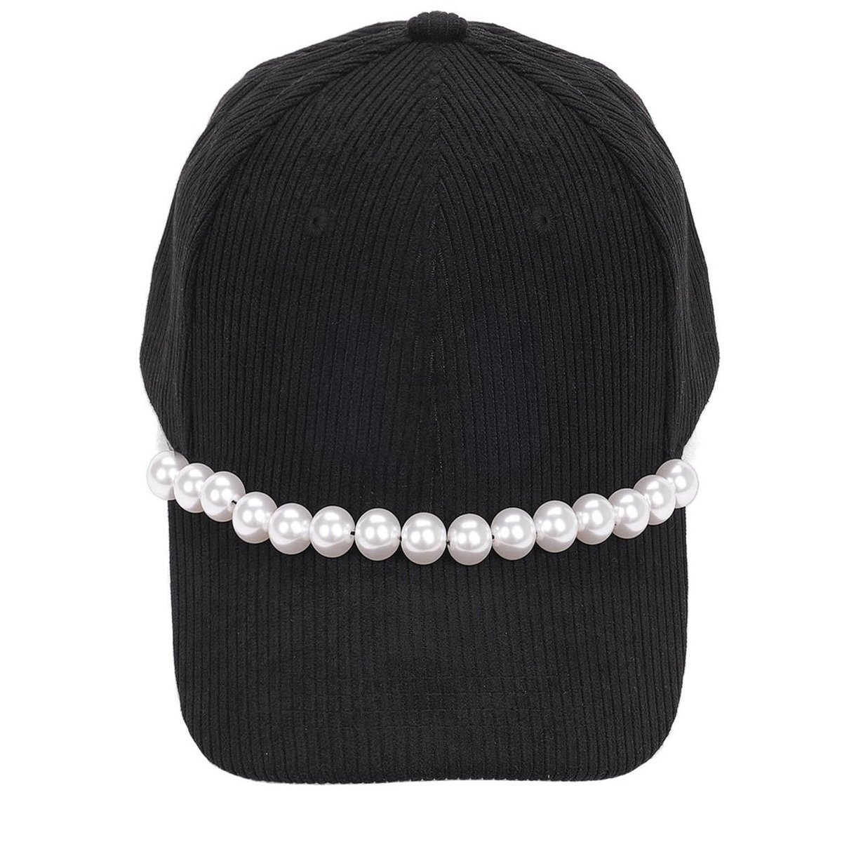 Casquette en velours et perles ALISE noir, WILD