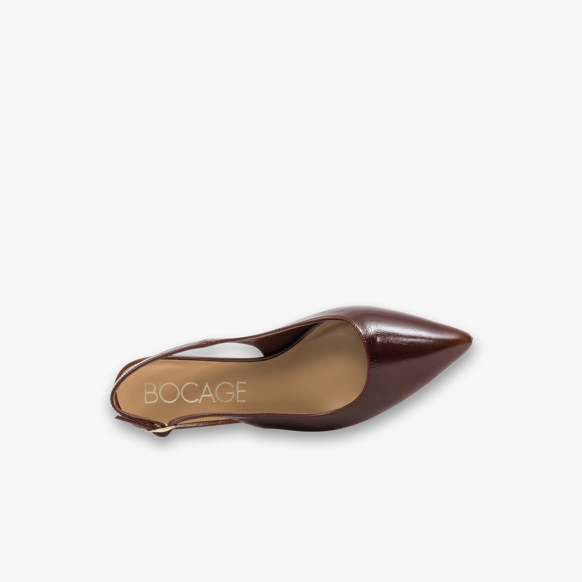 Escarpin en cuir DELPHIE marron chocolat, BOCAGE
