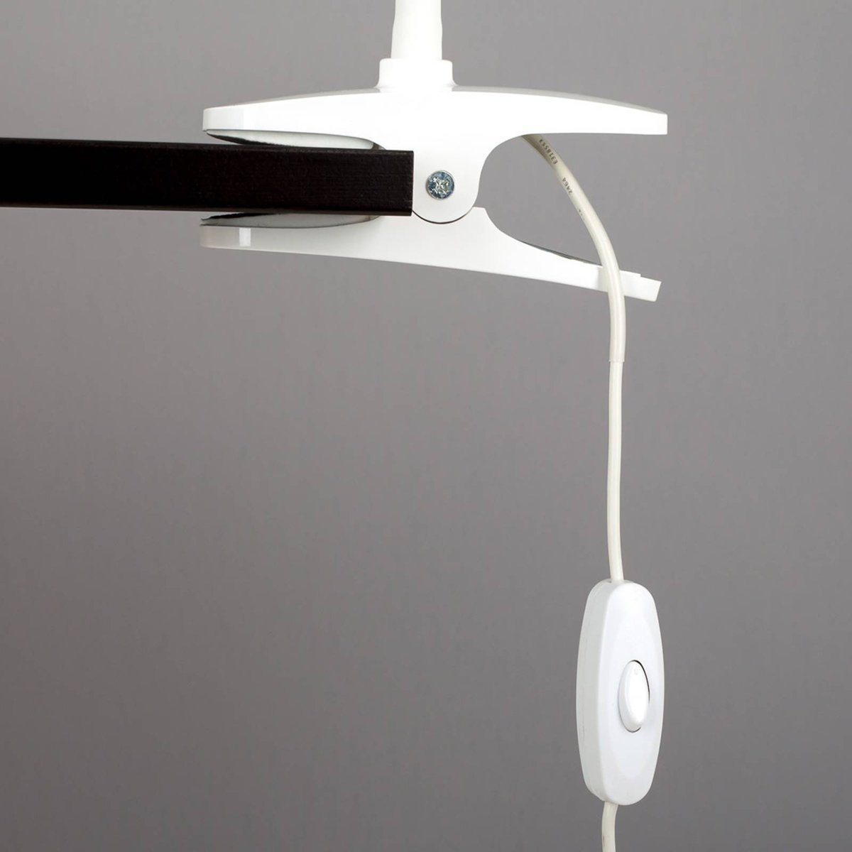 Lampe à pince en métal moderneLED, Baris blanc, LINDBY