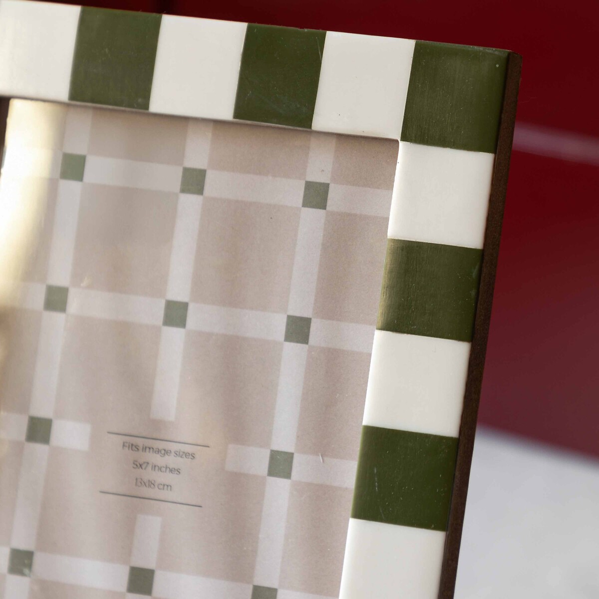 5x7" Caino Checkerboard Photoframe green, ÉDITÉ