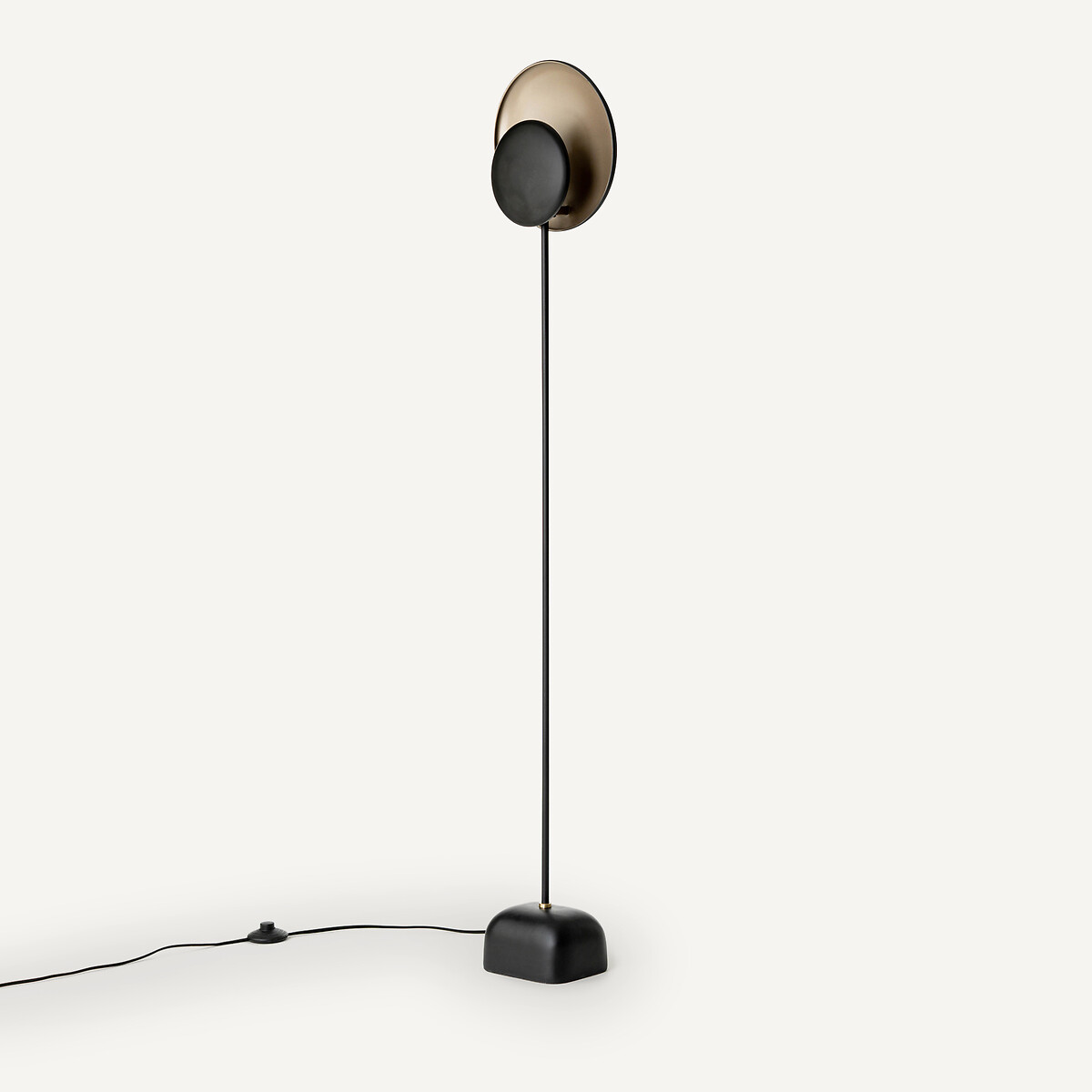 Lampadaire, réflecteurs noir et moka, Naton noir, AM.PM