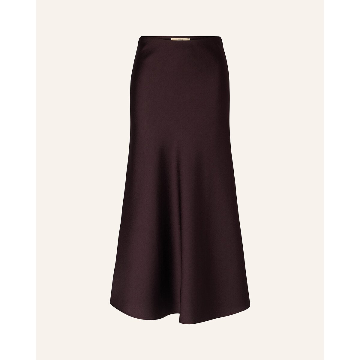 Gilda Satin Midi Skirt brown, SESSUN
