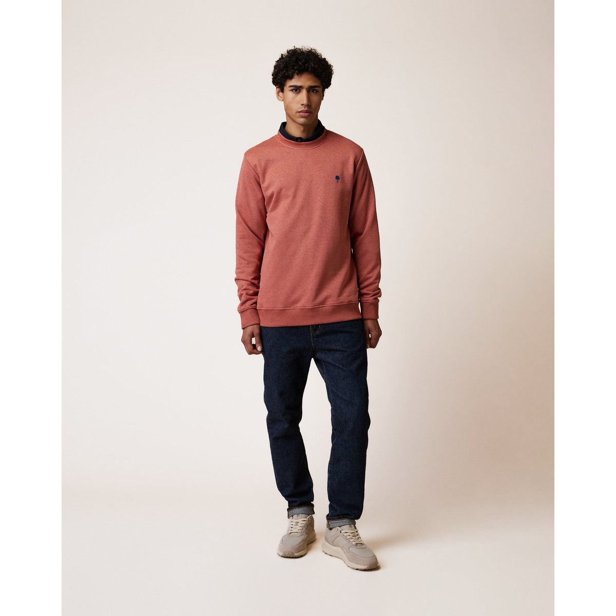 Sweat en molleton rouge brique, FAGUO