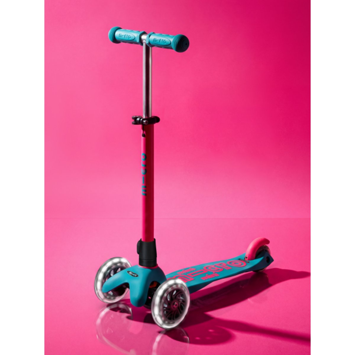 Mini Micro Deluxe Néon LED - Marine Pink rose, MICRO MOBILITY