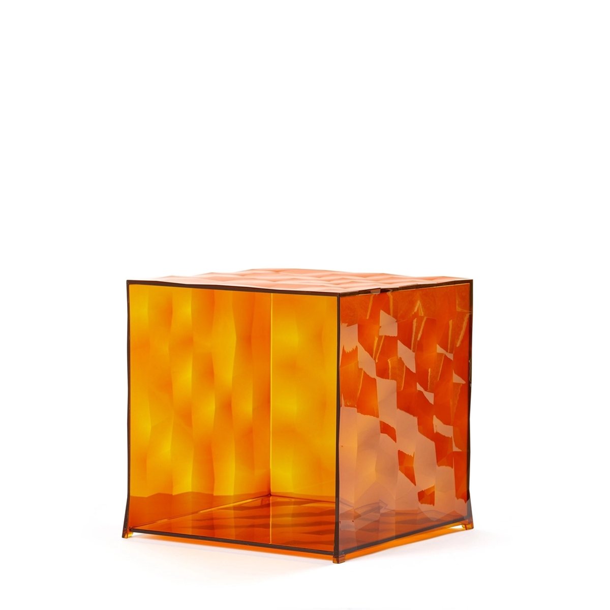 Table d'appoint en plastique OPTIC ambre, KARTELL