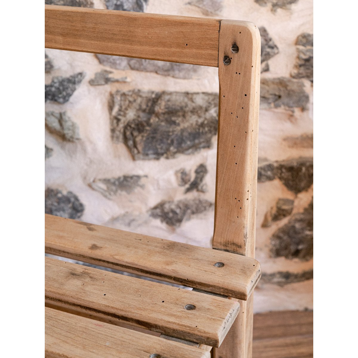 Banc en chêne Antoine N°419 - Bon état bois clair, DEBONGOUT