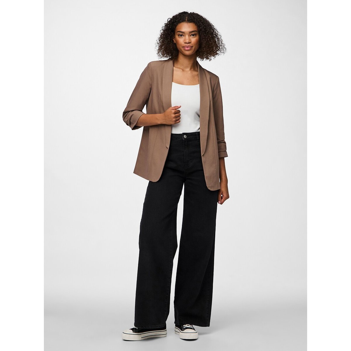 Blazer coupe droite marron, PIECES