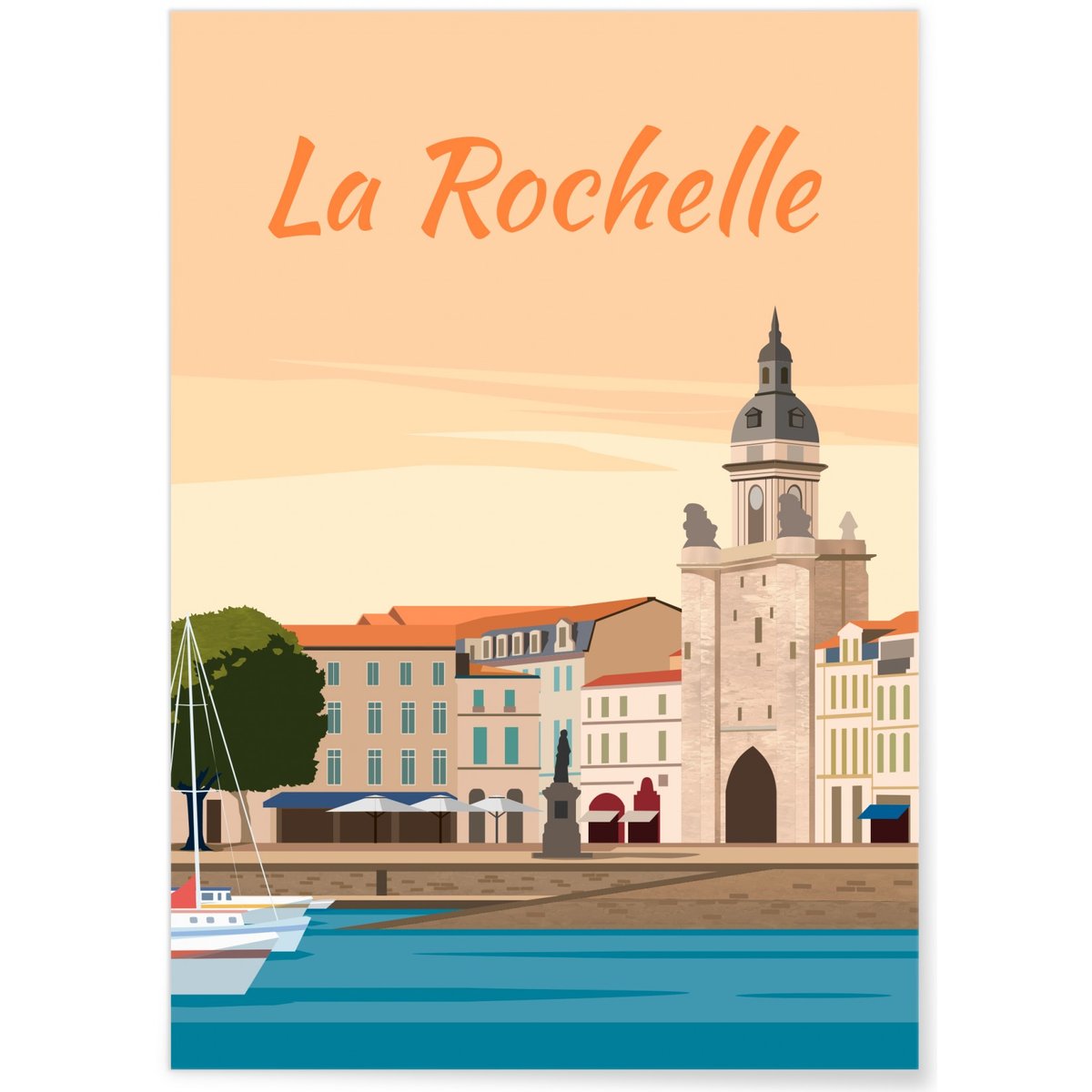 Affiche ville La Rochelle 2 blanc, L'AFFICHERIE