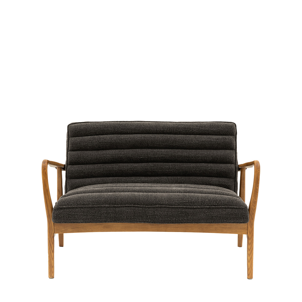 Fairfield Mid-Century Boucle 2 Seater Sofa with Solid Wood Frame charcoal, ÉDITÉ
