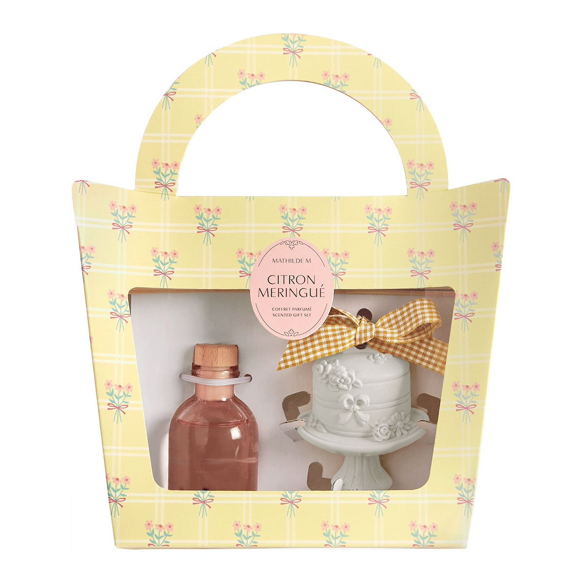 Coffret diffuseur de parfum et décor Gourmandises d'Été - CITRON MERINGUÉ jaune, MATHILDE M
