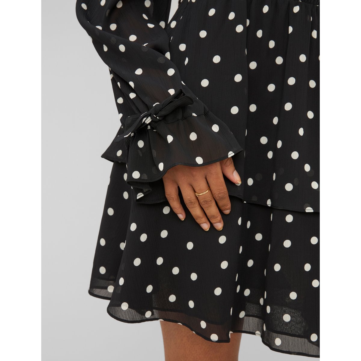 Robe courte imprimée noir, BZB