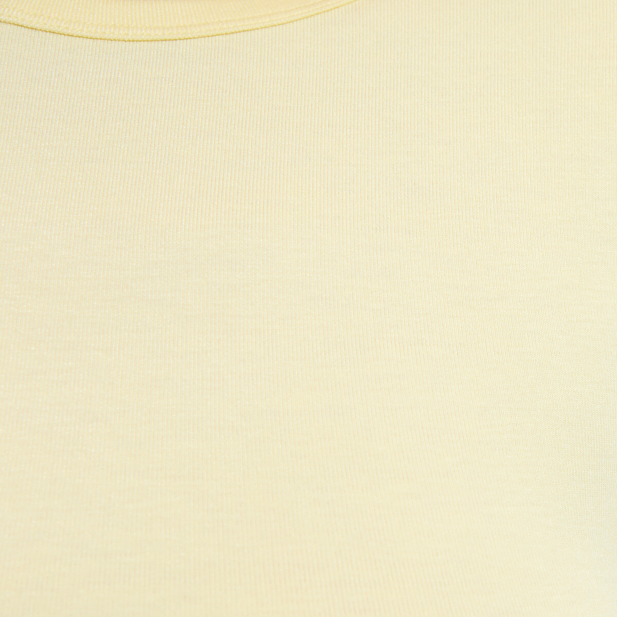 T-shirt col rond, manches courtes jaune, LA REDOUTE COLLECTIONS