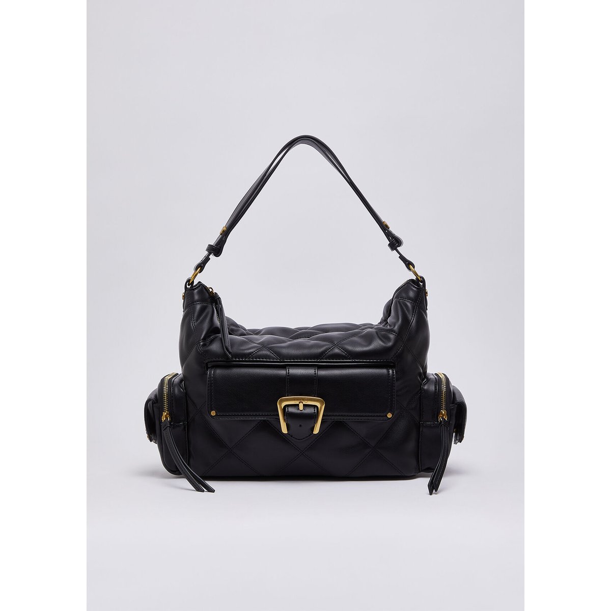 Sac hobo format moyen matelassé noir, LIU JO