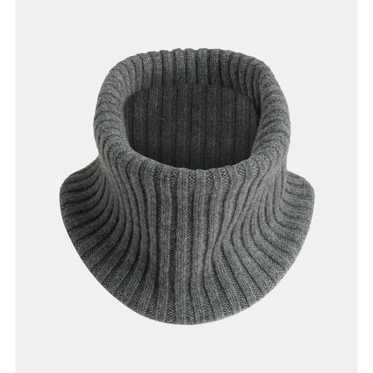 Col bixente maille côtelée gris, GALERIES LAFAYETTE