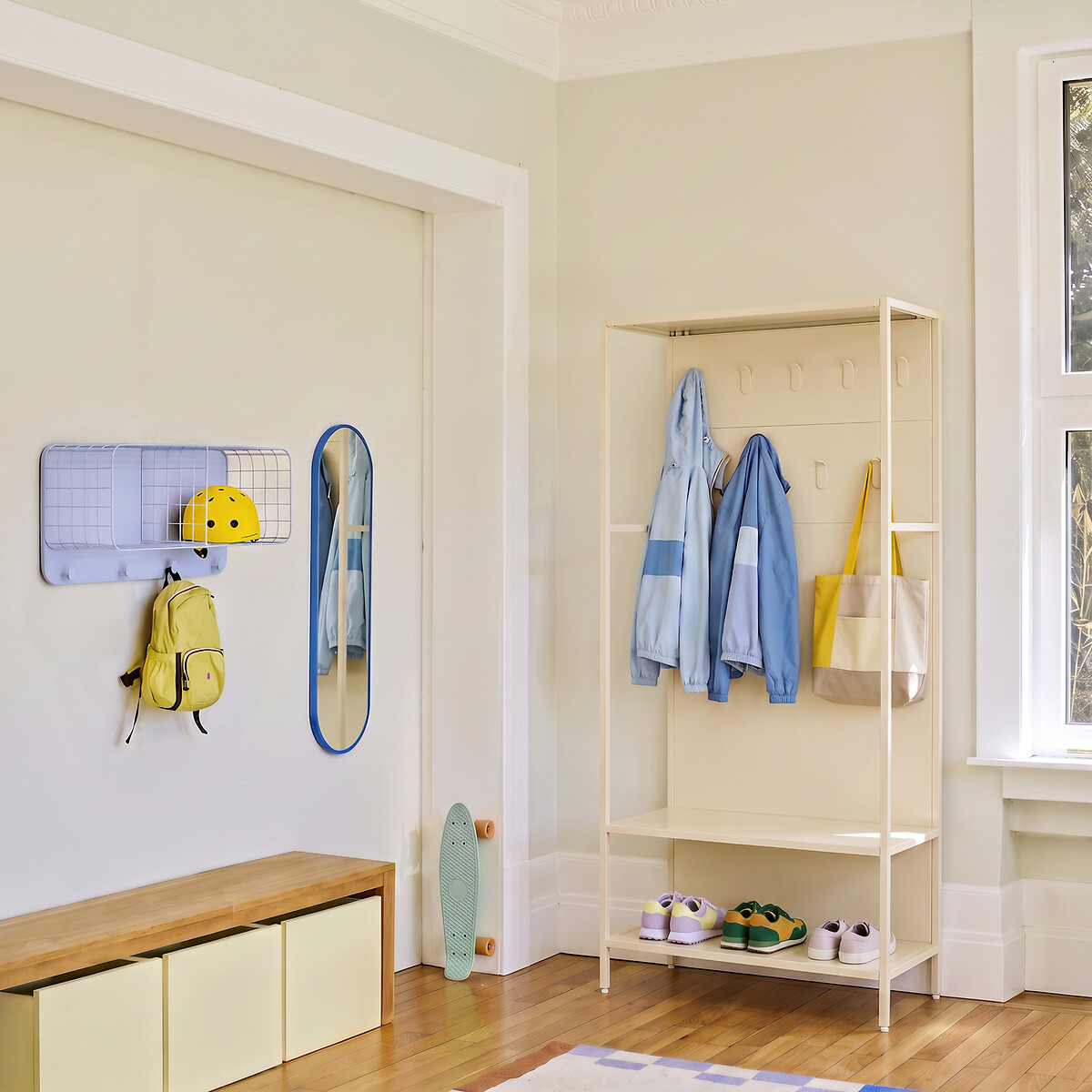 Melora Steel Metal Locker with Hooks, Width 80cm pebbles, LA REDOUTE INTERIEURS