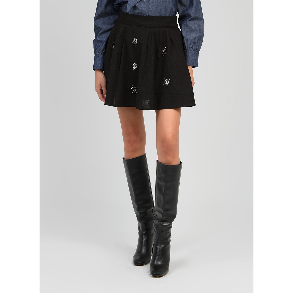 Jupe Courte ROSALIA noir, AN'GE