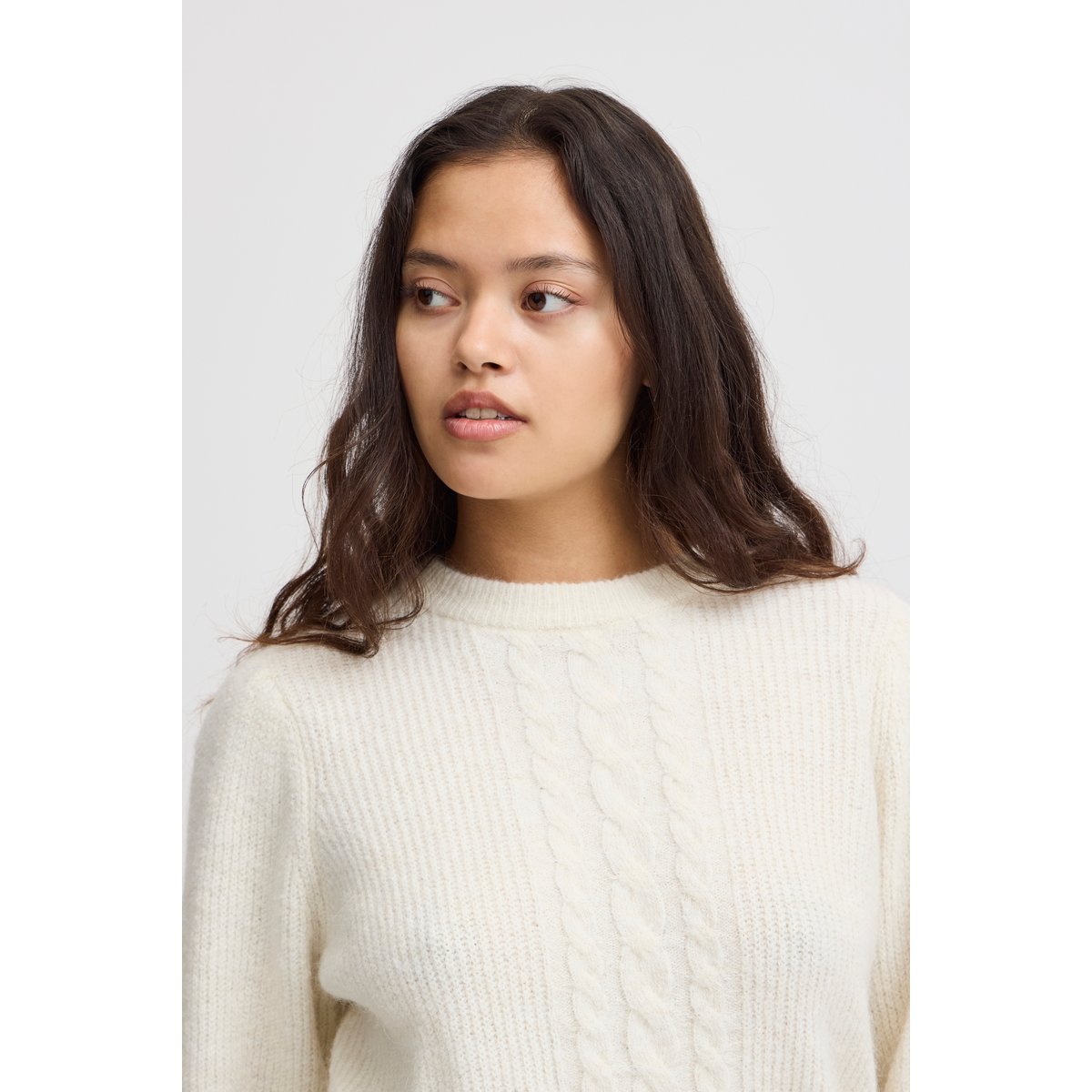 Knitted pullover blanc cloud dancer, ICHI