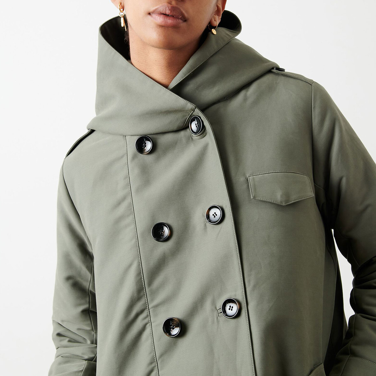 Parka à capuche boutonnée SANDISON vert, SESSUN