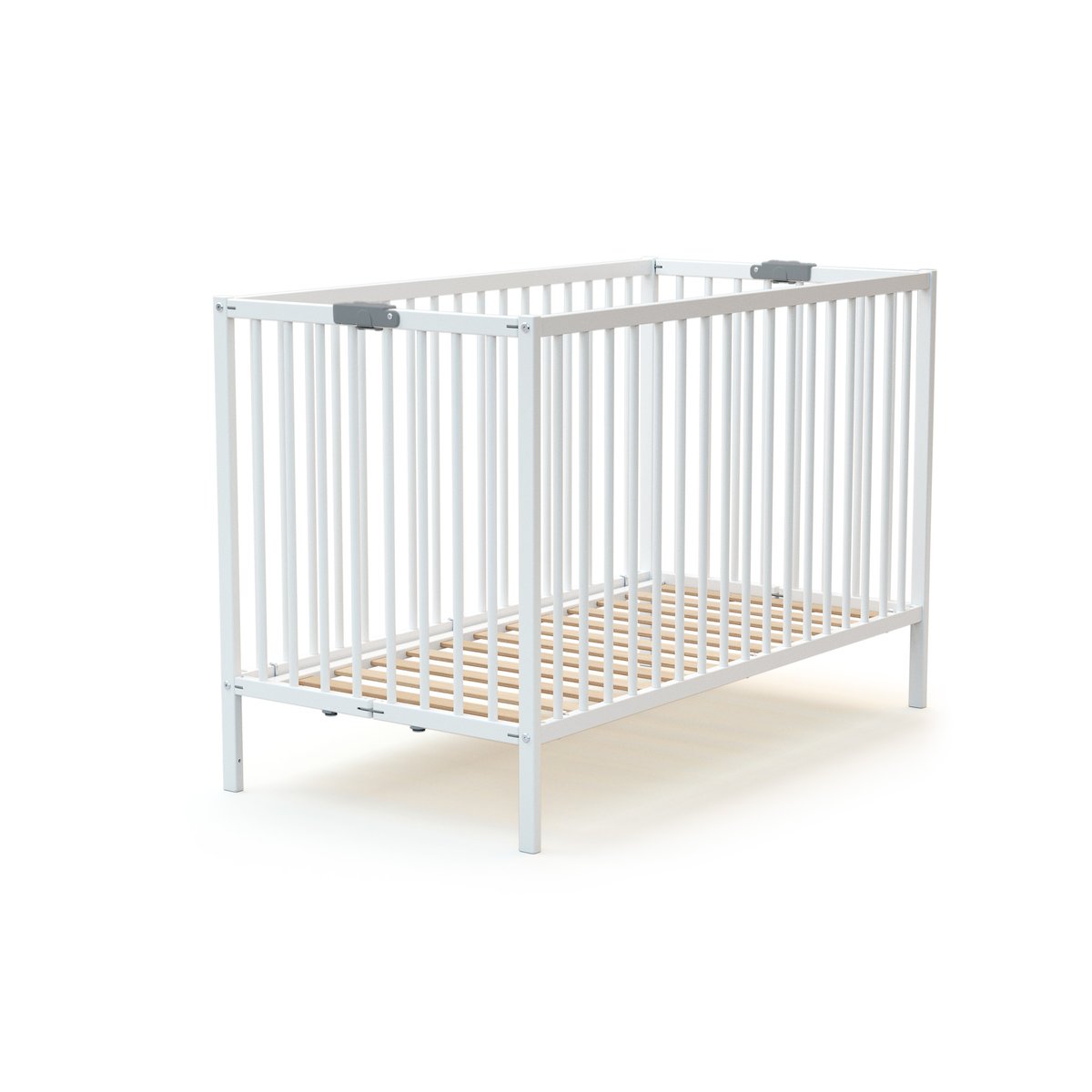 Lit bébé pliant en bois FLEX blanc, WEBABY